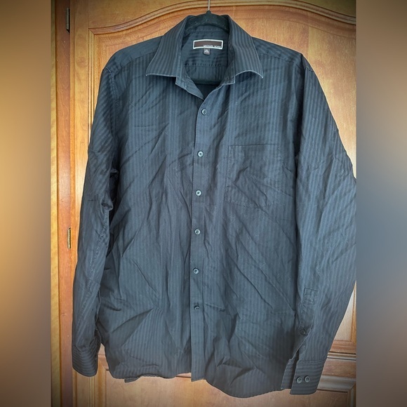 Sale — Michael Kors Black Stripe Shirt, L - Picture 1 of 2